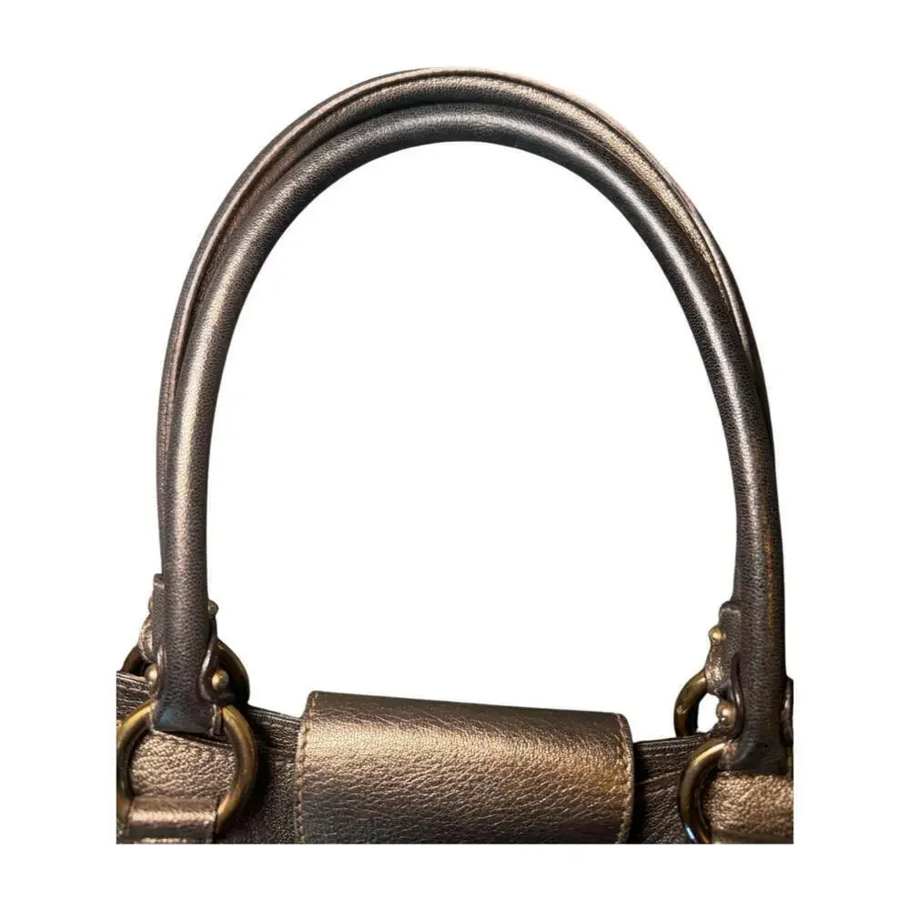 Salvatore Ferragamo Metallic Leather Gancini Tote